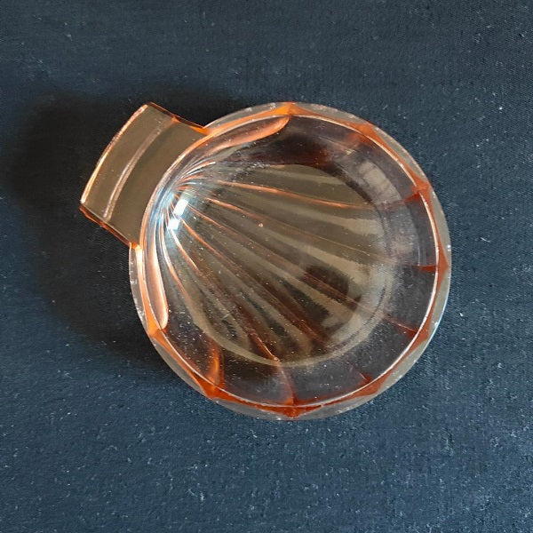 Porte savon en verre rose