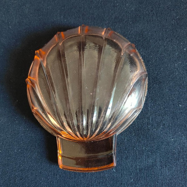 Porte savon en verre rose