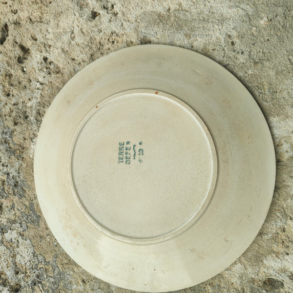 Série de 11 assiettes barbotine ancienne