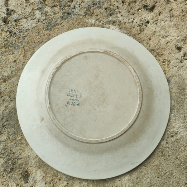 Série de 11 assiettes barbotine ancienne