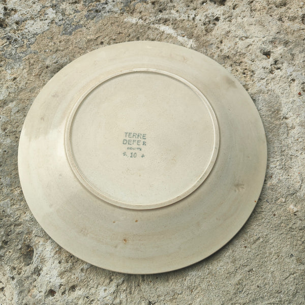 Série de 11 assiettes barbotine ancienne