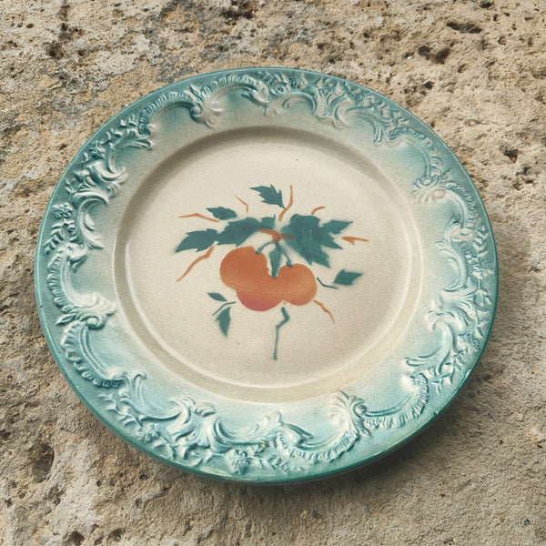 Série de 11 assiettes barbotine ancienne