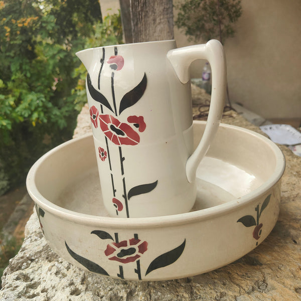 Ensemble de toilette Digoin Sarreguemines