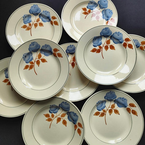 H.B.C.M_creil_montereau_rose_rouge_assiettes_the_collected_past