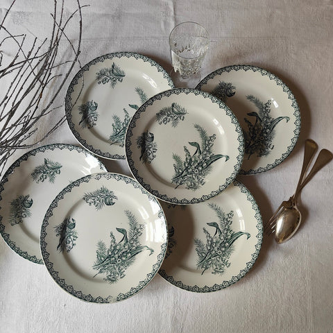 Assiettes plates en terre de fer Sainte Amandinoise Saint Amand