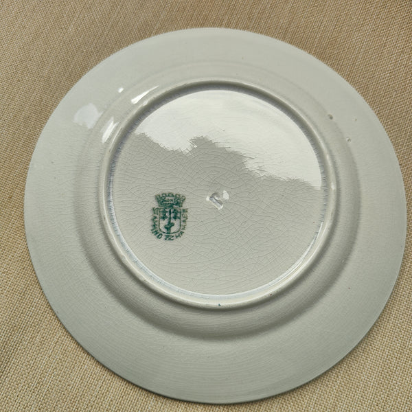 6 assiettes à dessert en barbotine Saint Amand Hamage