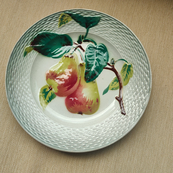 6 assiettes à dessert en barbotine Saint Amand Hamage