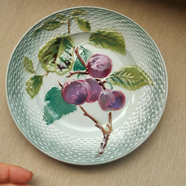 6 assiettes à dessert en barbotine Saint Amand Hamage