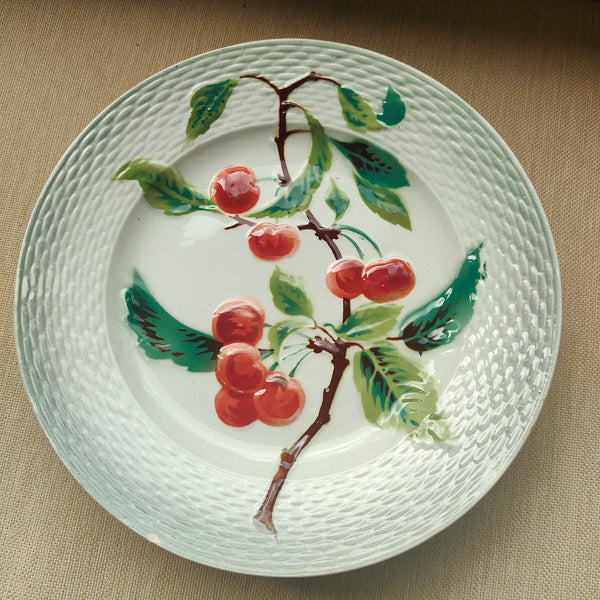 6 assiettes à dessert en barbotine Saint Amand Hamage