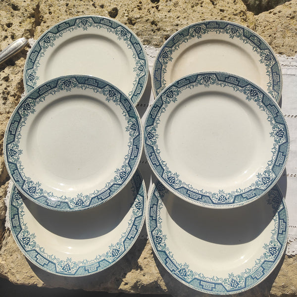 6 assiettes en terre de fer Moulin des Loups Hamage