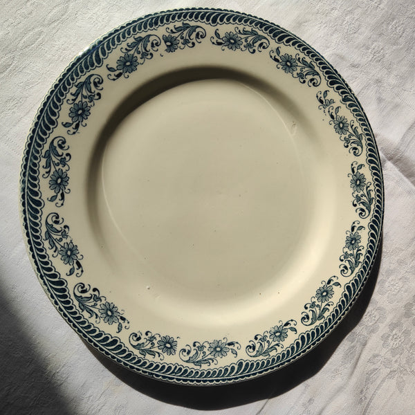 Assiette ancienne en terre de fer Salins