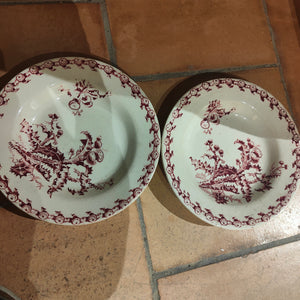 2 assiettes creuses Gien
