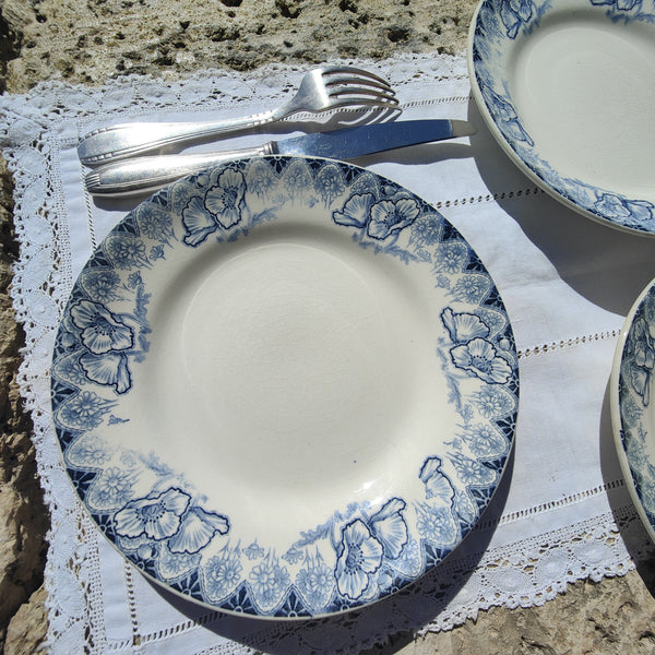 Assiette ancienne en terre de fer HB&C