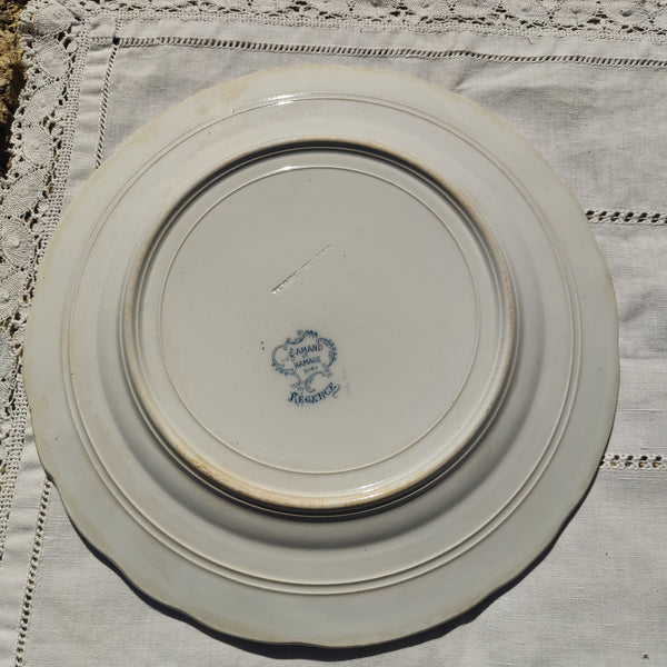 Assiette ancienne terre de fer Saint Amand Hamage