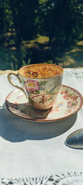 Tasse et soucoupe Sarreguemines Minton