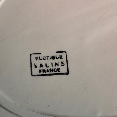 Plat ancien faïence Salins