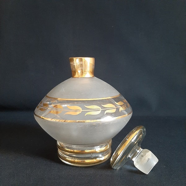 Sandblasted glass carafe 