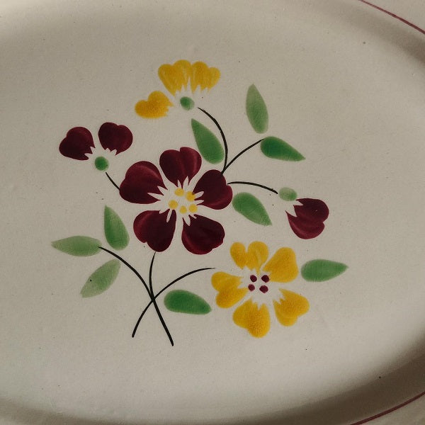 3 Pièces De Vaisselle Vintage - Faïence De Salins - Ancien - Occasion En Bon état