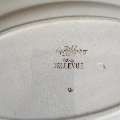 Plat ancien ovale Sarreguemines